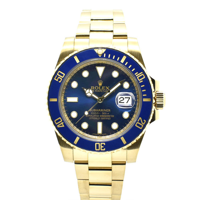 ロレックス　ROLEX　サブマリーナデイト　Ref.116618LB　18KYG　ランダム番　40mm　USED　中古