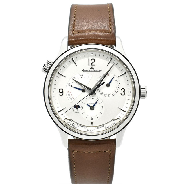 ジャガールクルト Jaeger LeCoultre マスターコントロール ジオグラフィーク Q4128420 シルバー 40mm USED 中古