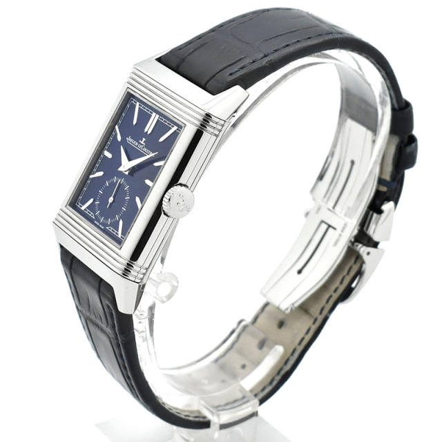 ジャガールクルト Jaeger LeCoultre レベルソ トリビュート スモールセコンド Q3978480 45.6×27.4mm ブルー 手巻き USED 中古