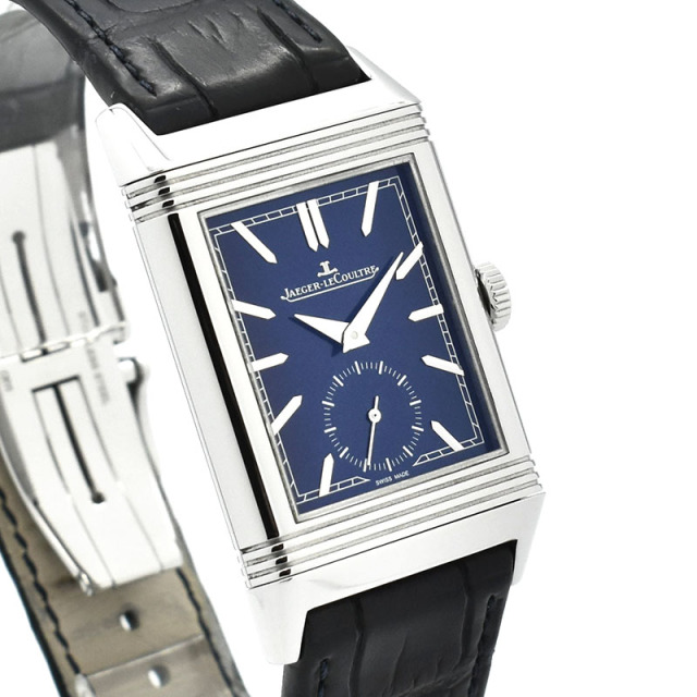 ジャガールクルト Jaeger LeCoultre レベルソ トリビュート スモールセコンド Q3978480 45.6×27.4mm ブルー 手巻き USED 中古