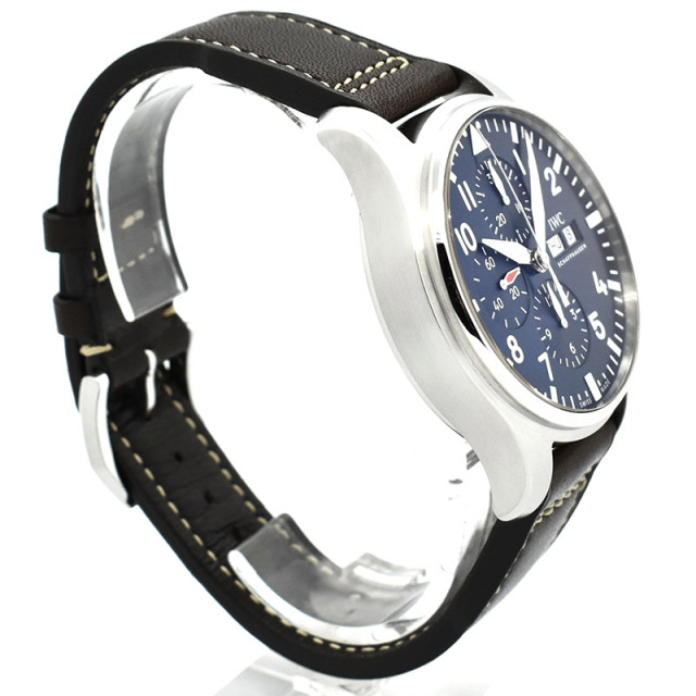 IWC パイロットウォッチ クロノグラフ プティ・プランス IW377714 デイデイト ブルー 43mm 自動巻 USED 中古