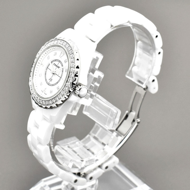 シャネル CHANEL J12 H2572 ダイヤモンド 29mm ホワイトシェル USED 中古