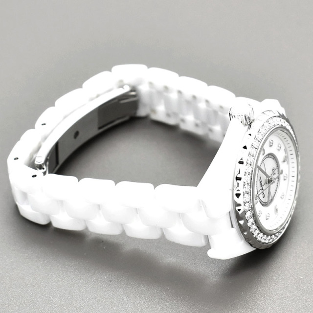シャネル CHANEL J12 H2572 ダイヤモンド 29mm ホワイトシェル USED 中古