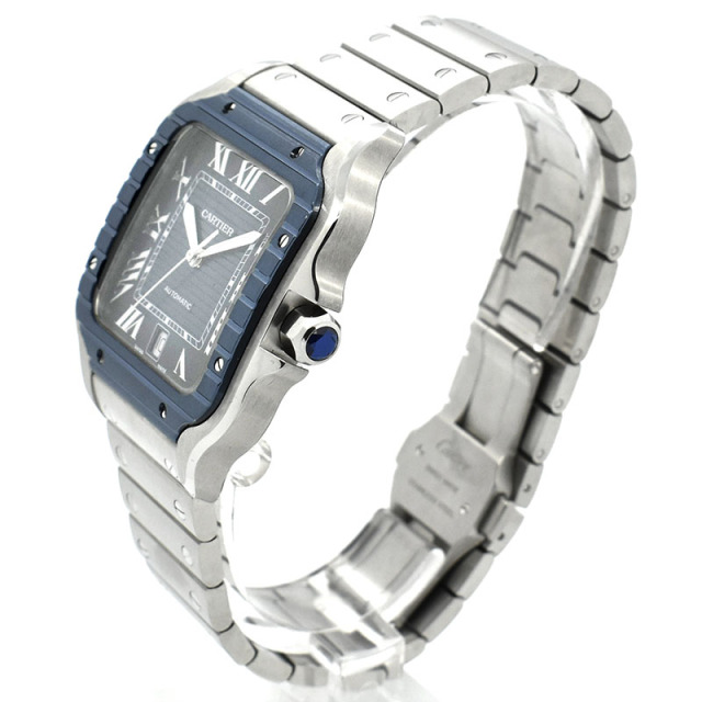 カルティエ CARTIER サントス ドゥ カルティエ ウォッチ LM WSSA0048 ブルー 39.8mm USED 中古