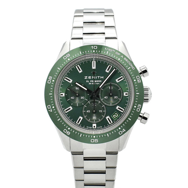 ゼニス　ZENITH　クロノマスタースポーツ ヨシダ スペシャル エディション　03.3107.3600/56.M3100　244本限定　グリーン　41mm　USED　中古