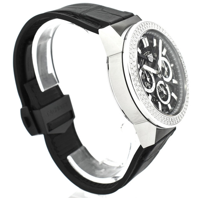 タグホイヤー TAG HEUER カレラ キャリバーホイヤー02 ベゼルダイヤ