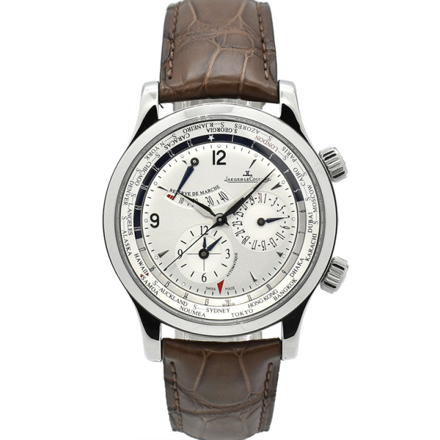 ジャガールクルト　Jaeger LeCoultre　マスタージオグラフィーク　Q1528420   シルバー　41mm　USED　中古