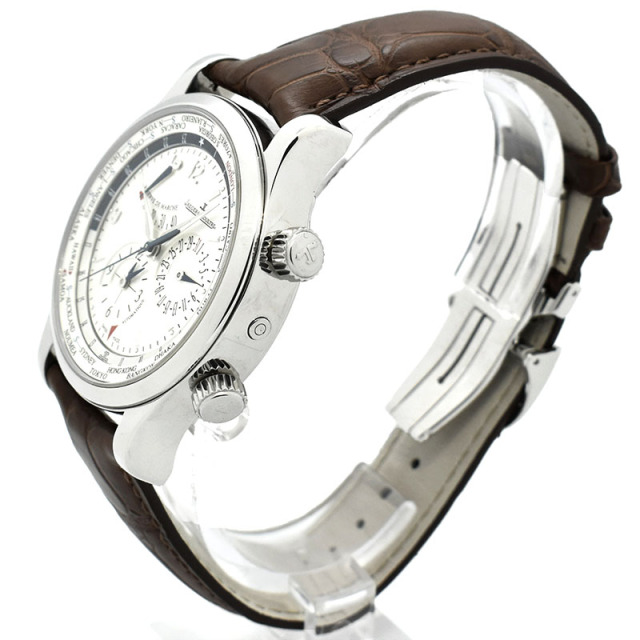 ジャガールクルト Jaeger LeCoultre マスタージオグラフィーク Q1528420 シルバー 41mm USED 中古