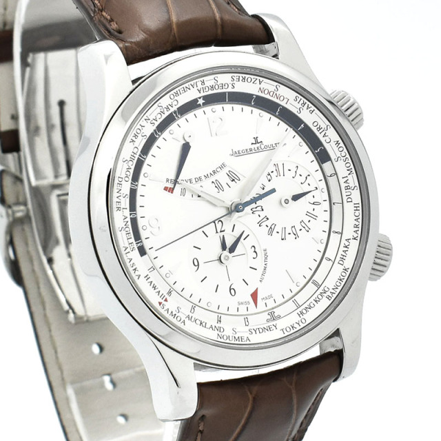 ジャガールクルト Jaeger LeCoultre マスタージオグラフィーク Q1528420 シルバー 41mm USED 中古