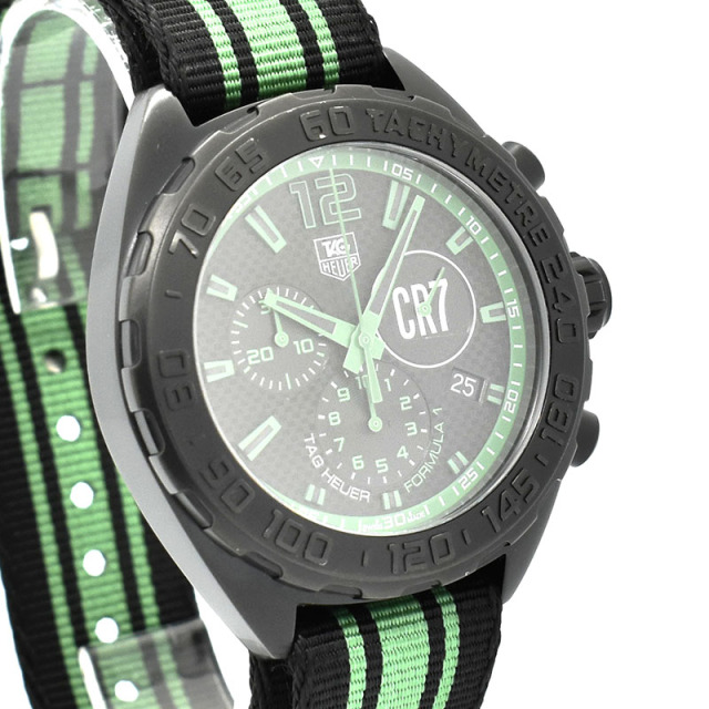 タグホイヤー TAG HEUER フォーミュラ1 クロノグラフ クリスティアーノ ロナウド CAZ1113.FC8189 世界3000本限定 42mm クォーツ USED 中古