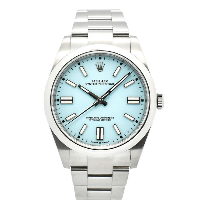 ロレックス　ROLEX　オイスターパーペチュアル 41　Ref.124300　ターコイズブルー　41mm　USED　中古