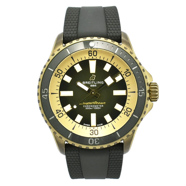 ブライトリング BREITLING スーパーオーシャン オートマチック 42 N17375201L1S1 グリーン ブロンズ USED 中古 Zetton