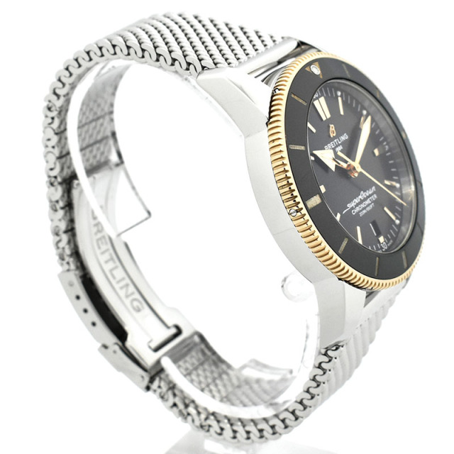 ブライトリング BREITLING スーパーオーシャンヘリテージ B20 オートマティック 44 UB2030121B1A1 SS/18KRG ブラック USED 中古