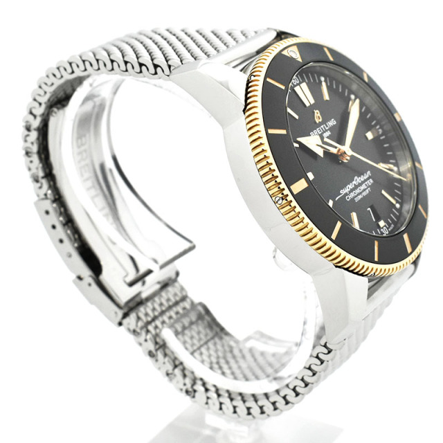 ブライトリング BREITLING スーパーオーシャンヘリテージ B20 オートマティック 44 UB2030121B1A1 SS/18KRG ブラック USED 中古