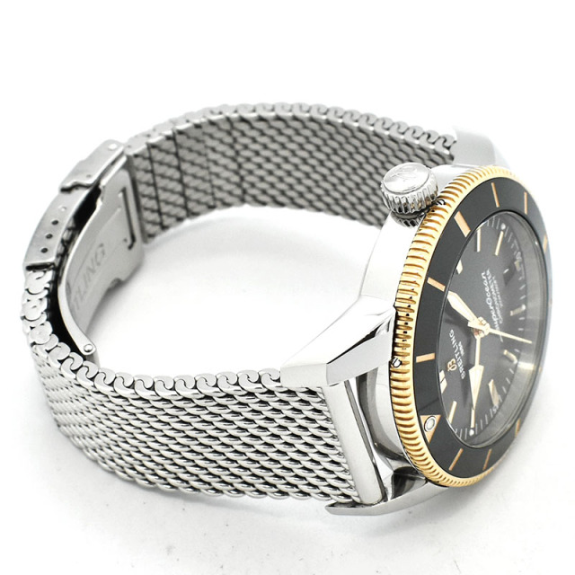 ブライトリング BREITLING スーパーオーシャンヘリテージ B20 オートマティック 44 UB2030121B1A1 SS/18KRG ブラック USED 中古