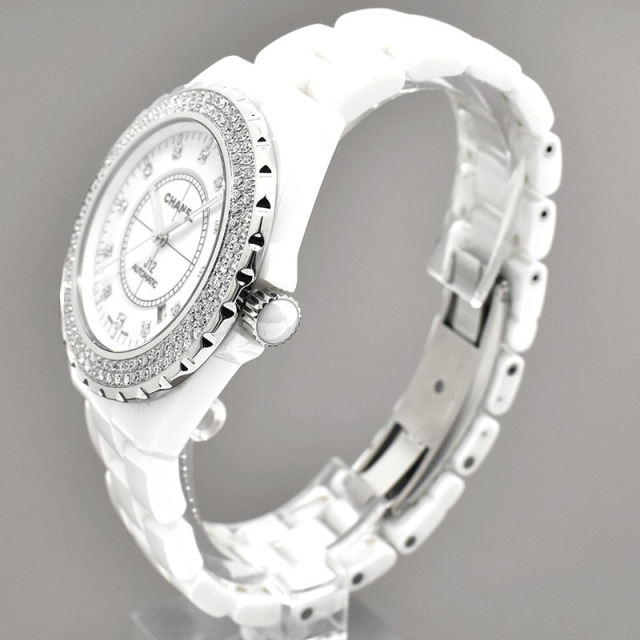シャネル CHANEL J12 ベゼルダイヤ H2013 42mm ホワイト/12Pダイヤ USED 中古