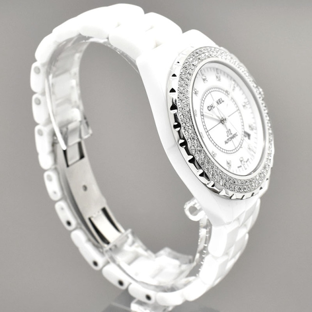シャネル CHANEL J12 ベゼルダイヤ H2013 42mm ホワイト/12Pダイヤ USED 中古