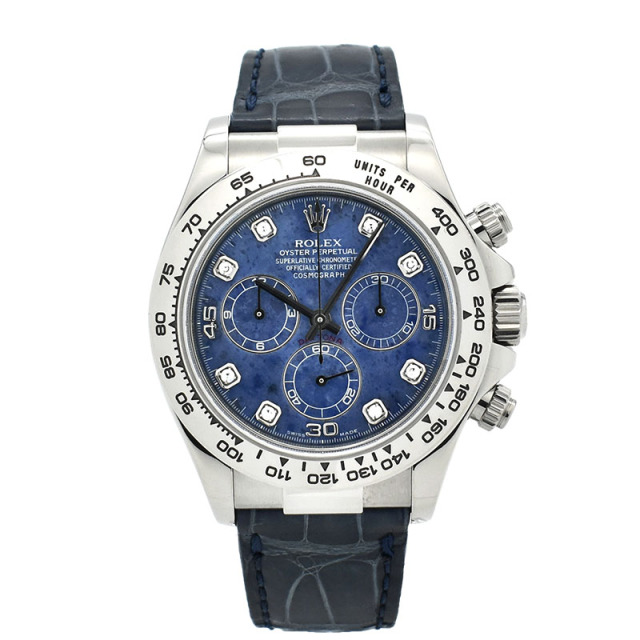 ロレックス ROLEX デイトナ Ref.116519G ソーダライト/8Pダイヤ 18KWG K番 40mm USED 中古