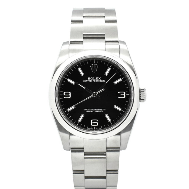 ロレックス　ROLEX　オイスターパーペチュアル　Ref.116000　ブラック369　36mm　SS　日本限定　V番　USED　中古