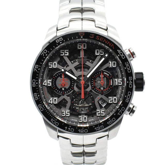 タグホイヤー　TAG HEUER　カレラ キャリバーホイヤー02 アイルトン・セナ　CBG2013.BA0657　43mm　USED　中古