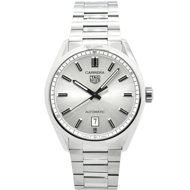 タグホイヤー　TAG HEUER　カレラ キャリバー5 デイト　WBN2111.BA0639　39mm　シルバー　USED　中古
