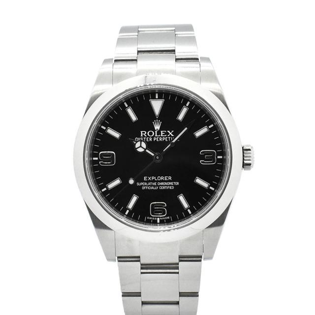 ロレックス　ROLEX　エクスプローラー1　Ref.214270　鏡面バックル　39mm　ブラックアウト　ランダム番　USED　中古