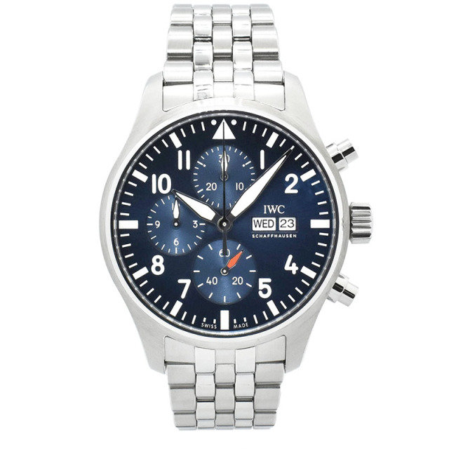 IWC　パイロットウォッチ クロノグラフ　IW378004　43mm　ブルー　SS　USED　中古