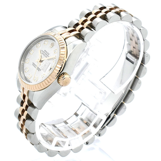 ロレックス ROLEX デイトジャスト Ref.179171G メテオライト/10Pダイヤ V番 26mm USED 中古