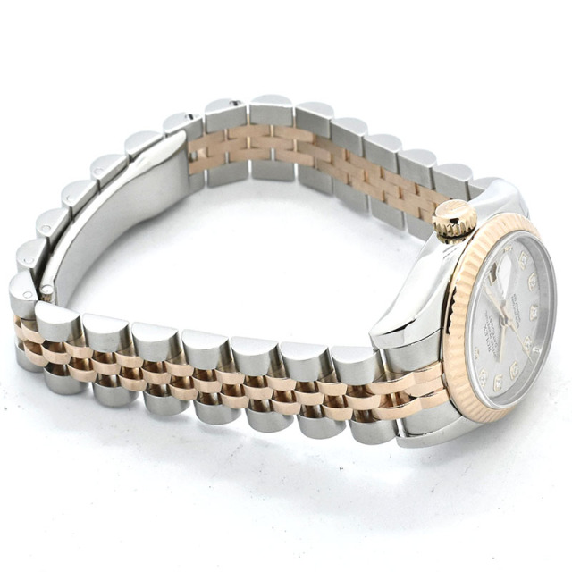 ロレックス ROLEX デイトジャスト Ref.179171G メテオライト/10Pダイヤ V番 26mm USED 中古