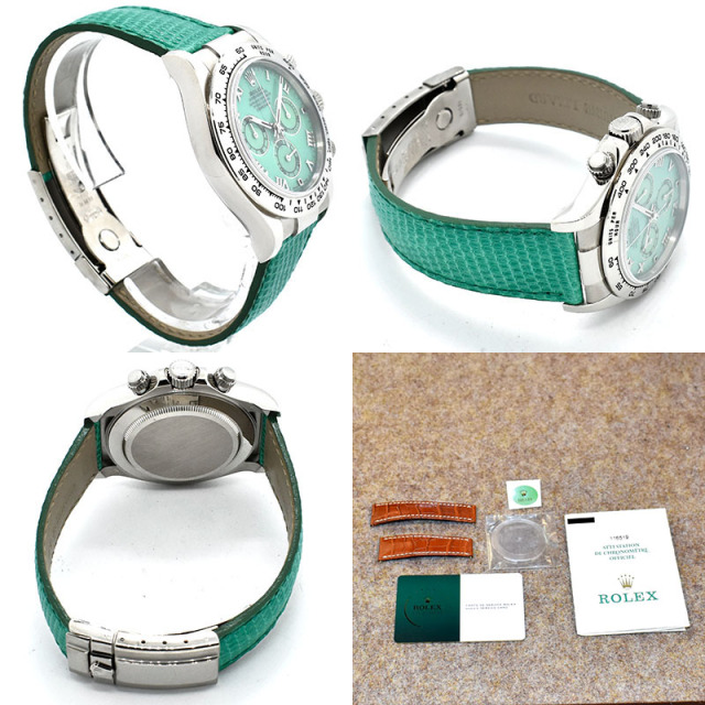 ロレックス ROLEX デイトナ ビーチ Ref.116519 グリーン(クリソプレーズ) 18KWG P番 40mm USED 中古