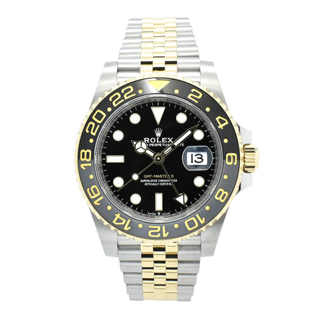ロレックス　ROLEX　GMTマスター2　Ref.126713GRNR　ブラック/グレーベゼル　18KYG/SS　40mm　USED　中古