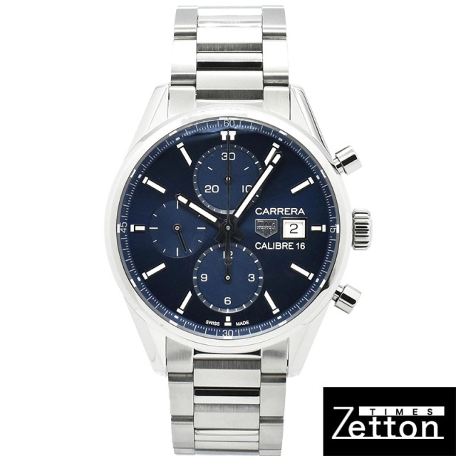 タグホイヤー　TAG HEUER　カレラ クロノグラフ キャリバー16　CBK2112.BA0715　41mm　SS　ブルー　自動巻　USED　中古