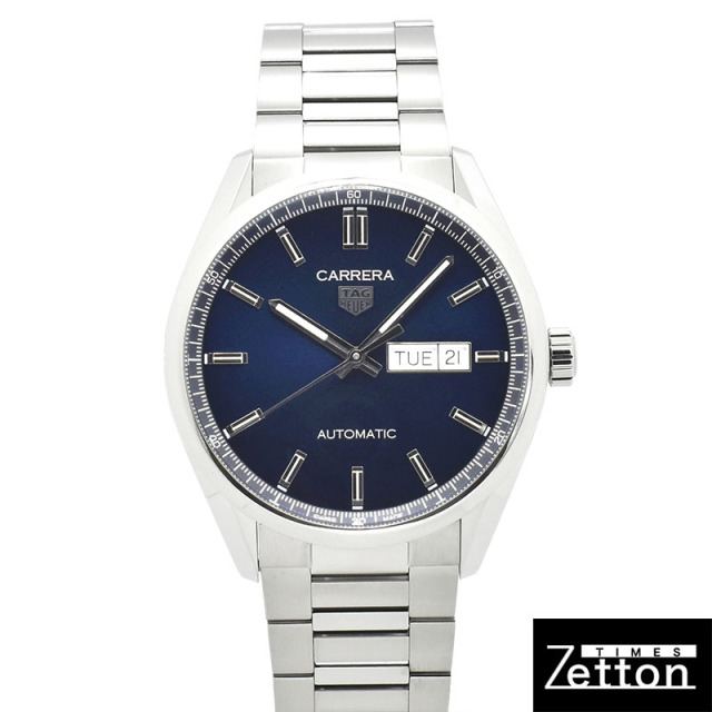 タグホイヤー　TAG HEUER　カレラ デイデイト キャリバー5　WBN2012.BA0640　41mm　ブルー　USED　中古