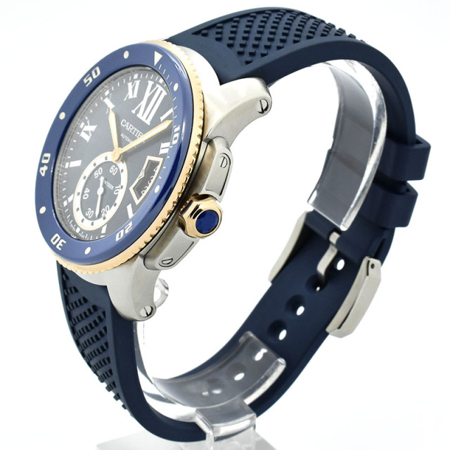カルティエ CARTIER カリブル ドゥ カルティエ ダイバー W2CA0008 ブルー 42mm SS/18KPG USED 中古