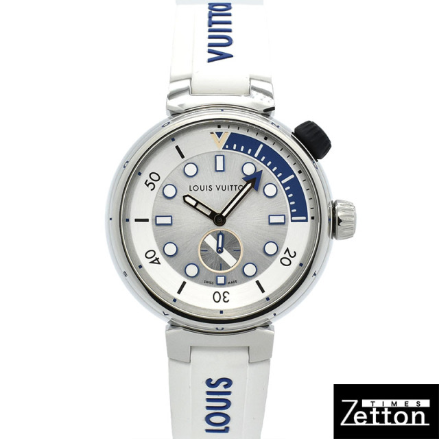ルイヴィトン　LOUIS VUITTON 　タンブール ストリート ダイバー パシフィックホワイト　QA124Z　39.5mm　クォーツ　USED　中古