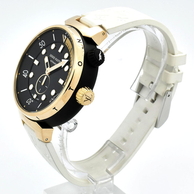 ルイヴィトン LOUIS VUITTON タンブール ストリート ダイバー ブラックブレイズ QA123Z 44mm 自動巻 USED 中古
