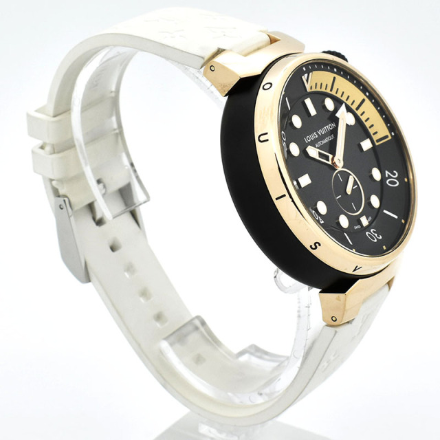 ルイヴィトン LOUIS VUITTON タンブール ストリート ダイバー ブラックブレイズ QA123Z 44mm 自動巻 USED 中古