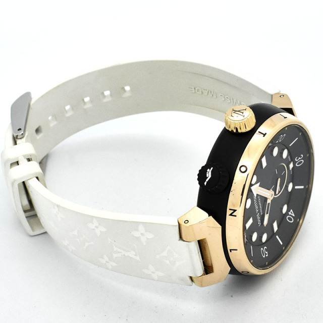 ルイヴィトン LOUIS VUITTON タンブール ストリート ダイバー ブラックブレイズ QA123Z 44mm 自動巻 USED 中古