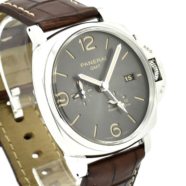 パネライ PANERAI ルミノール ドゥエ 3デイズ GMT パワーリザーブ アッチャイオ PAM00944 45mm V番 USED 中古