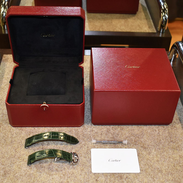 カルティエ CARTIER サントス ドゥ カルティエ ウォッチ LM WSSA0062 グリーン 39.8mm 未使用品