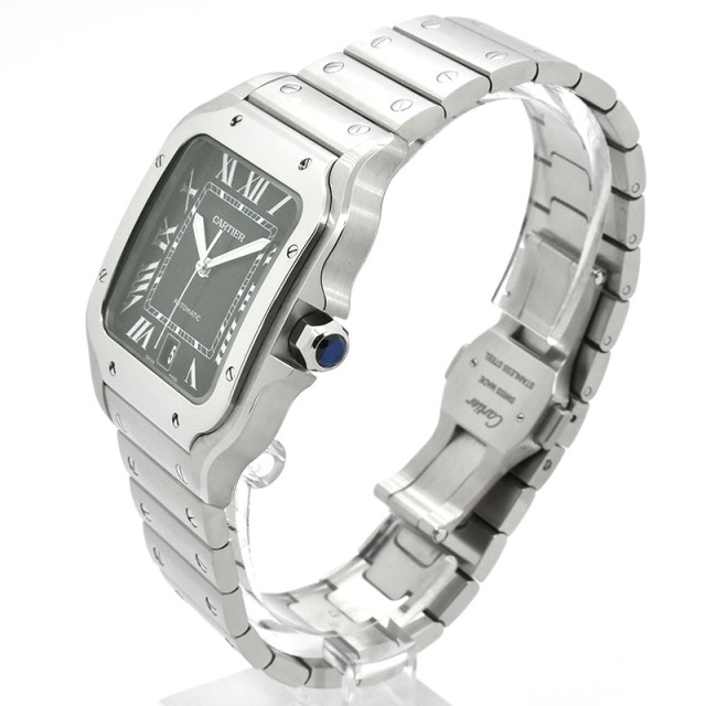 カルティエ CARTIER サントス ドゥ カルティエ ウォッチ LM WSSA0062 グリーン 39.8mm 未使用品