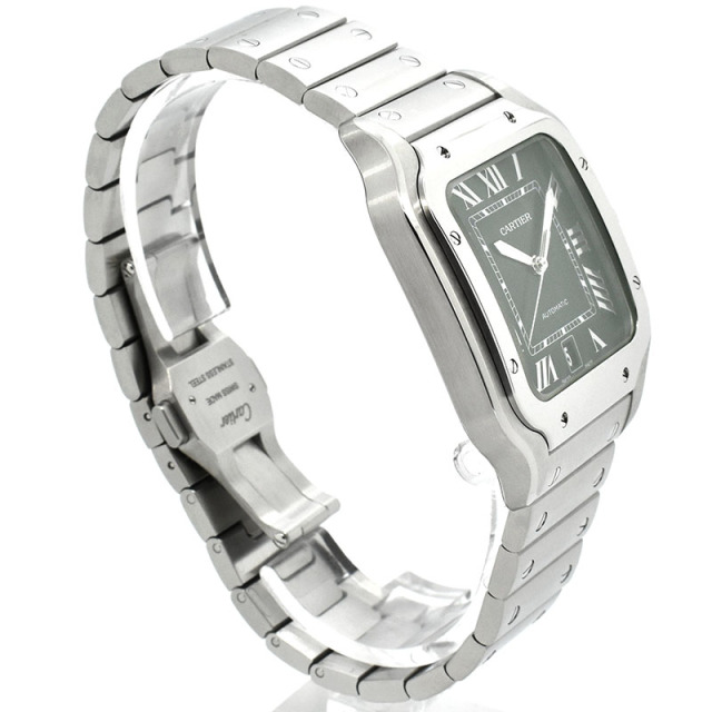 カルティエ CARTIER サントス ドゥ カルティエ ウォッチ LM WSSA0062 グリーン 39.8mm 未使用品