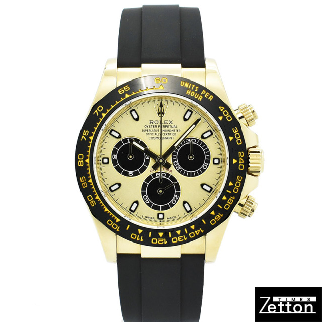 ロレックス　ROLEX　デイトナ　Ref.116518LN　シャンパン/ブラック　オイスターフレックス　18KYG　USED　中古