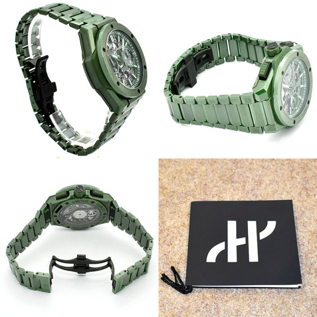 ウブロ HUBLOT ビッグバン インテグレーテッド グリーンセラミック 451.GX.5220.GX 世界250本限定 42mm USED 中古