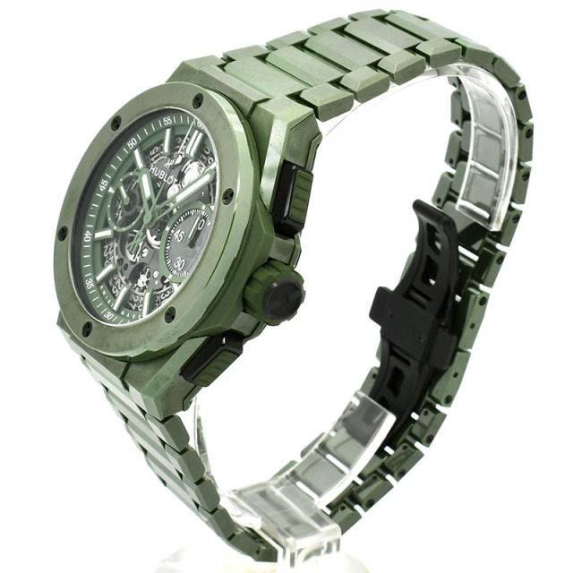 ウブロ HUBLOT ビッグバン インテグレーテッド グリーンセラミック 451.GX.5220.GX 世界250本限定 42mm USED 中古