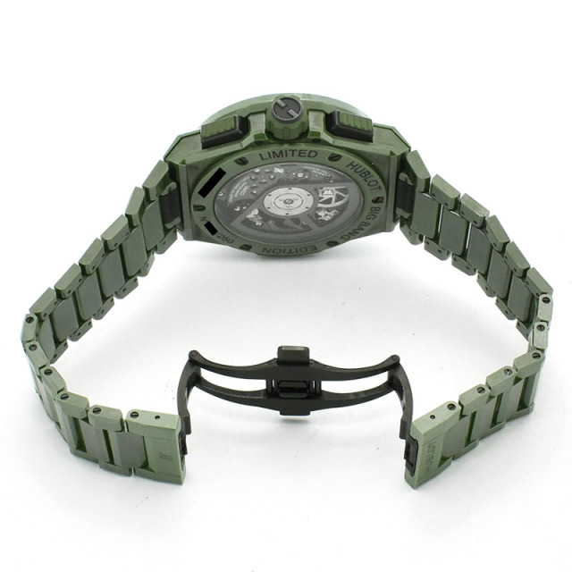 ウブロ HUBLOT ビッグバン インテグレーテッド グリーンセラミック 451.GX.5220.GX 世界250本限定 42mm USED 中古