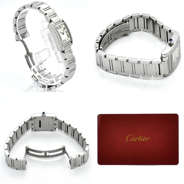 カルティエ CARTIER タンクフランセーズ SM W4TA0008 25×20mm ケースサイドダイヤ USED 中古
