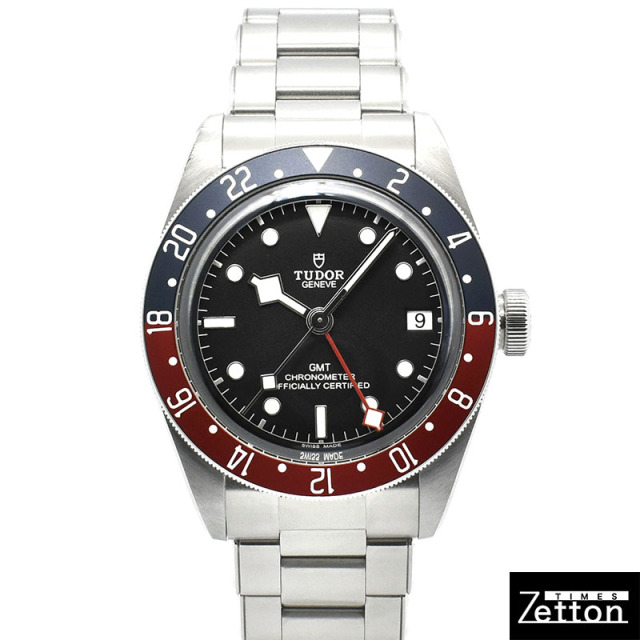 チューダー(チュードル)　TUDOR　ヘリテージ ブラックベイ GMT 青赤ベゼル　Ref.79830RB　41mm　ブラック　未使用品