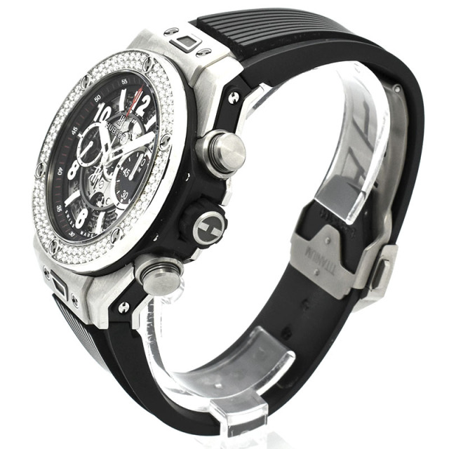 ウブロ HUBLOT ビッグバン ウニコ チタニウム ダイヤベゼル 411