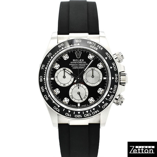 ロレックス　ROLEX　デイトナ　Ref.126519LNG　8Pダイヤ　18KWG　ブライトブラック/スチール　オイスターフレックス　未使用品